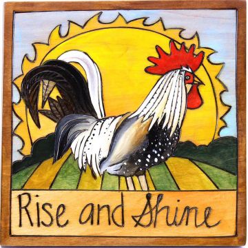 Rise and Shine Rooster Plaque