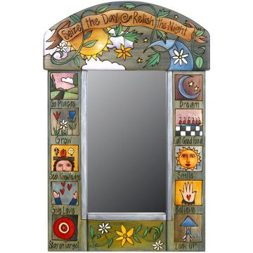 Sticks Seize the Day Banner Small Mirror