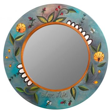 Sticks Love Life Large Round Mirror