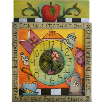 Sticks Cook Up a Storm Square Wall Clock