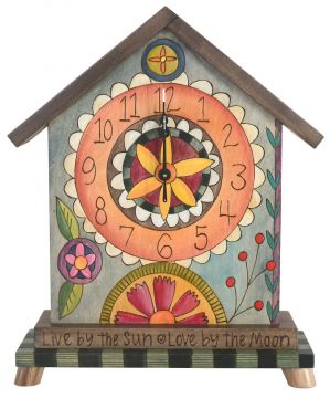 Sticks Floral Mantel Clock