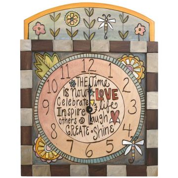 Sticks Minimalist Flower Garden Square Wall Clock