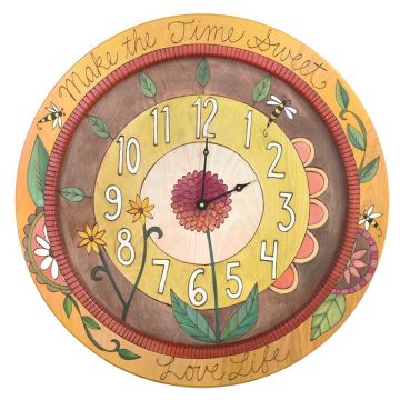 Sticks Busy Bee Round Wall Clock