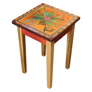 End Table with Flowering Bouquet