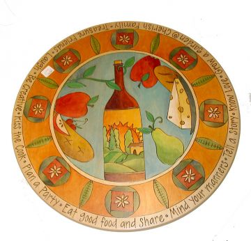 Flower Border Bread, Cheese & Wine Lazy Susan