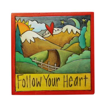 Follow Your Heart Sun & Moon Plaque