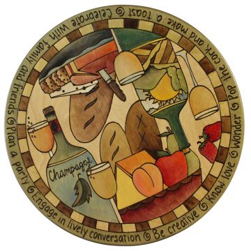 Champagne, Fruit, & Cheese Lazy Susan