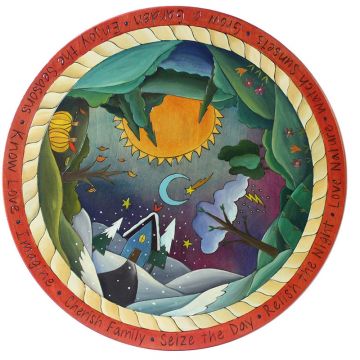 Four Seasons Pumpkins & Snowy Night Lazy Susan