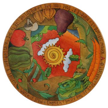 Veggies, Sun & Rolling Hills Lazy Susan