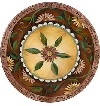 Rich Browns Floral Lazy Susan