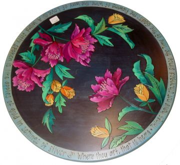 Pink and Yellow Floral Lazy Susan