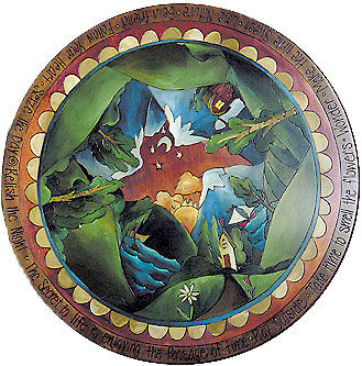 Lake and Mountain Landscape Lazy Susan
