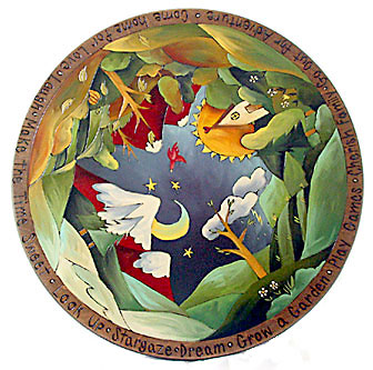 Red Mountain Landscape Lazy Susan