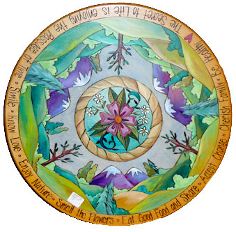 Purple Mountain Landscape Lazy Susan