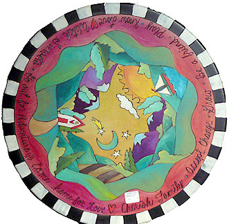 Checker Border Landscape Lazy Susan