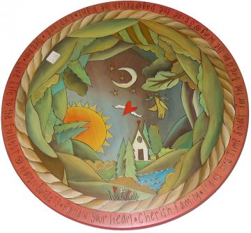 Winged Heart Landscape Lazy Susan