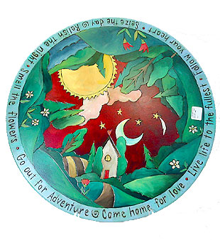 Red Sky Landscape Lazy Susan