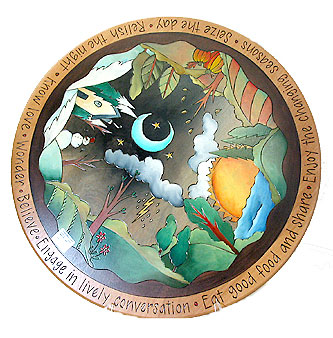 Natural Seasonal Landscape Lazy Susan