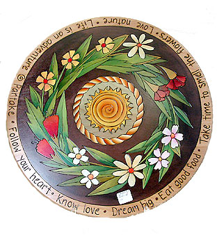 Ring Around the Sun Floral Lazy Susan