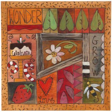Wonder, Celebrate, Grow and Love Plaque