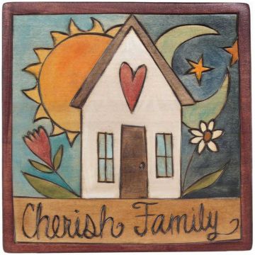 Cherish Family Sun & Moon Plaque