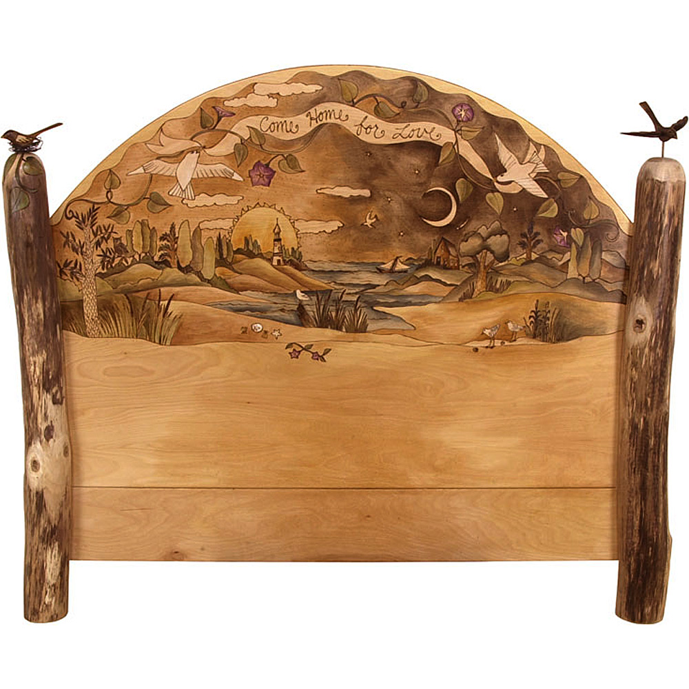 Sticks Natural Wood Queen-Bed, image size:1000x1000