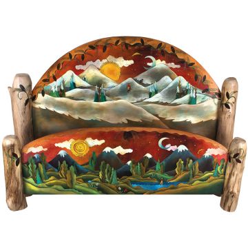 Sticks Skiing Dreams King Bed