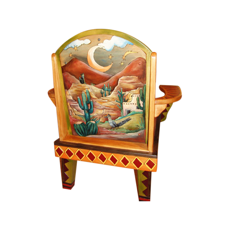 Painted Leather Arm Chair