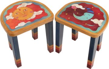 Sun and Moon Stool Seats